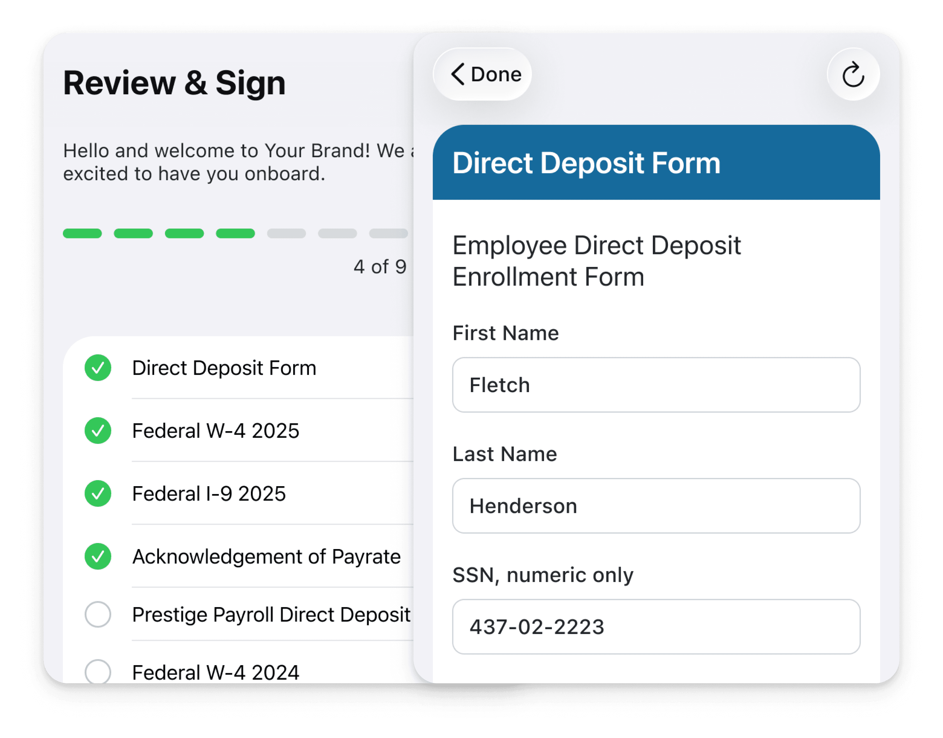 Digital Onboarding screenshot